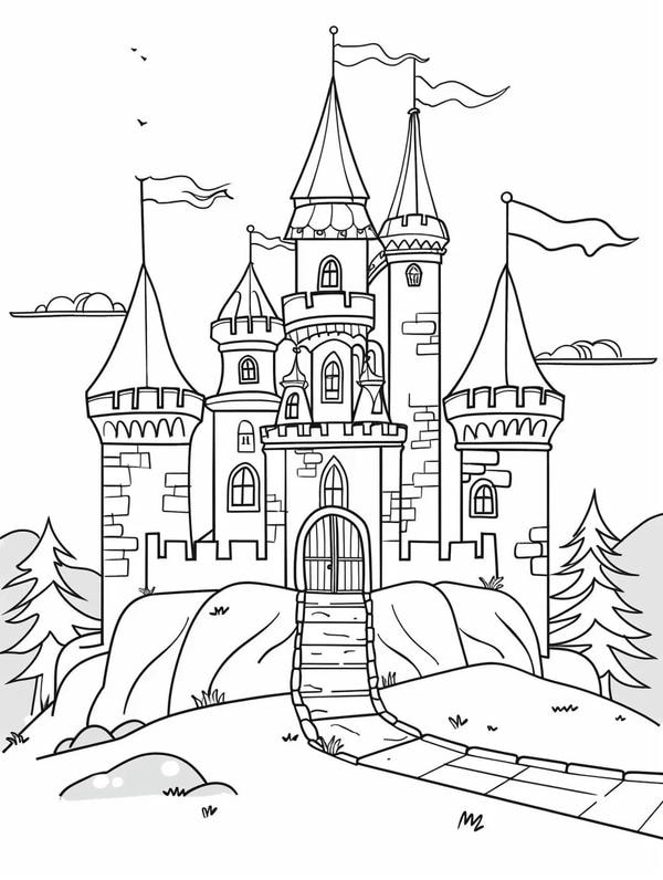 tô màu lâu đài 15