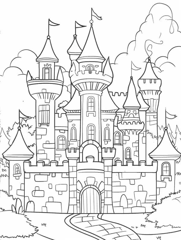 tô màu lâu đài 16