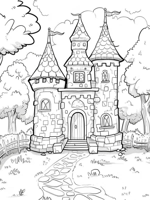 tô màu lâu đài 17
