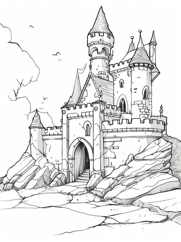 tô màu lâu đài 27