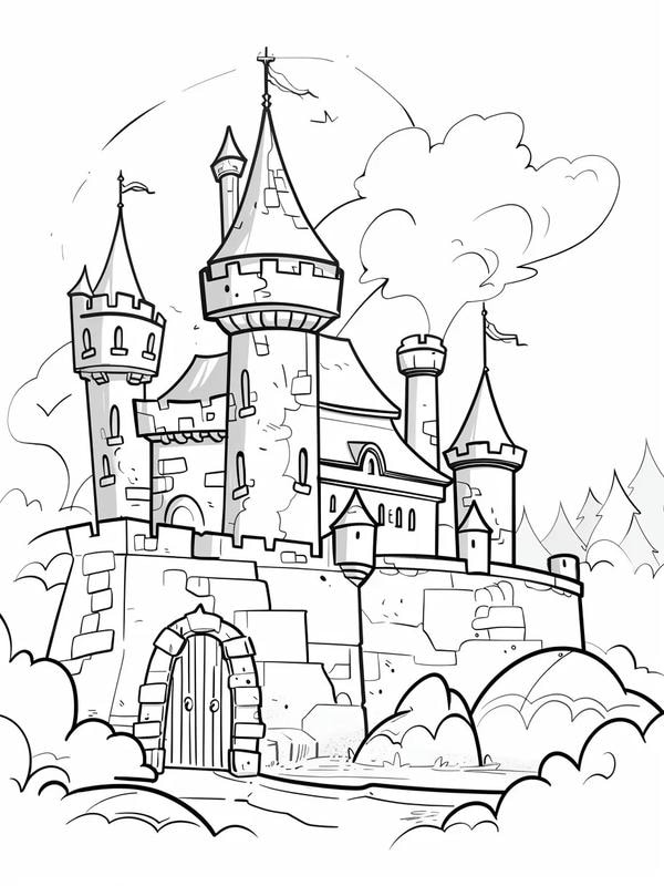 tô màu lâu đài 28