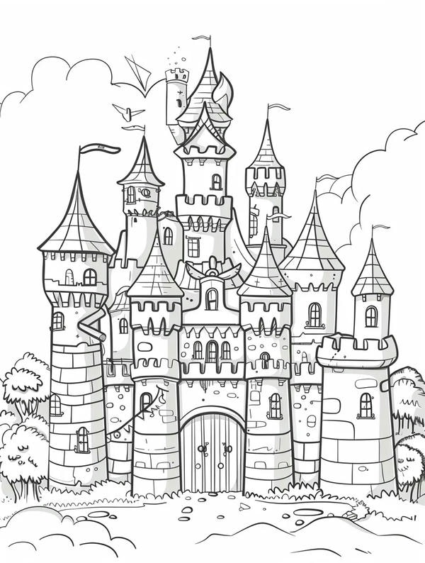 tô màu lâu đài 30