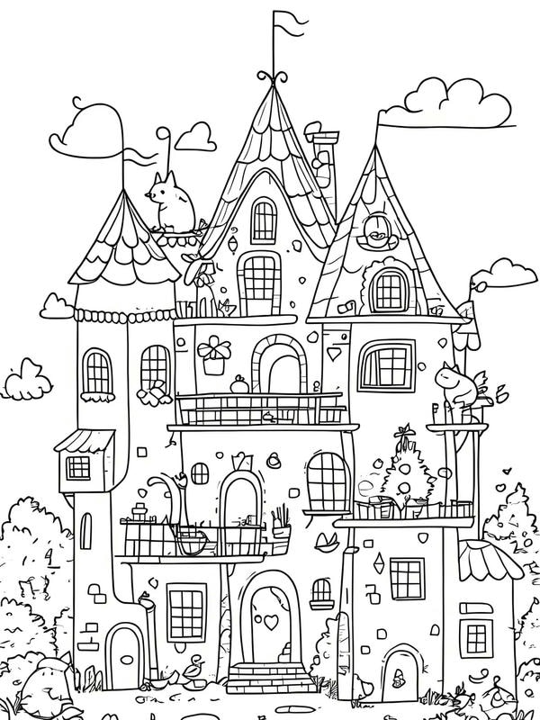 tô màu lâu đài 4