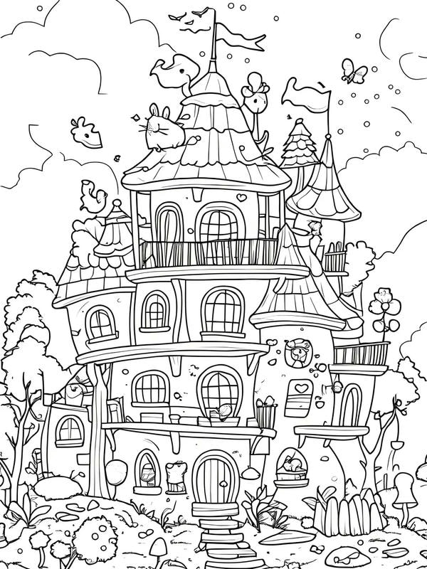 tô màu lâu đài 6