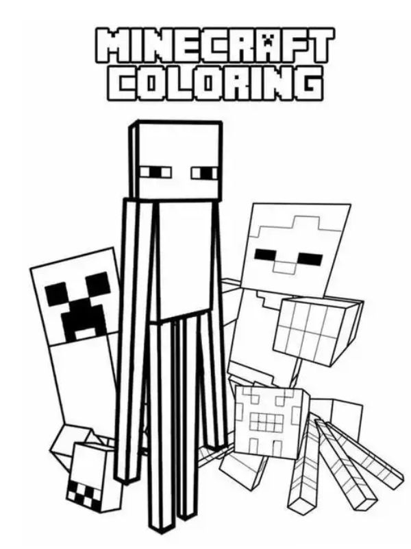 tô màu minecraft 1