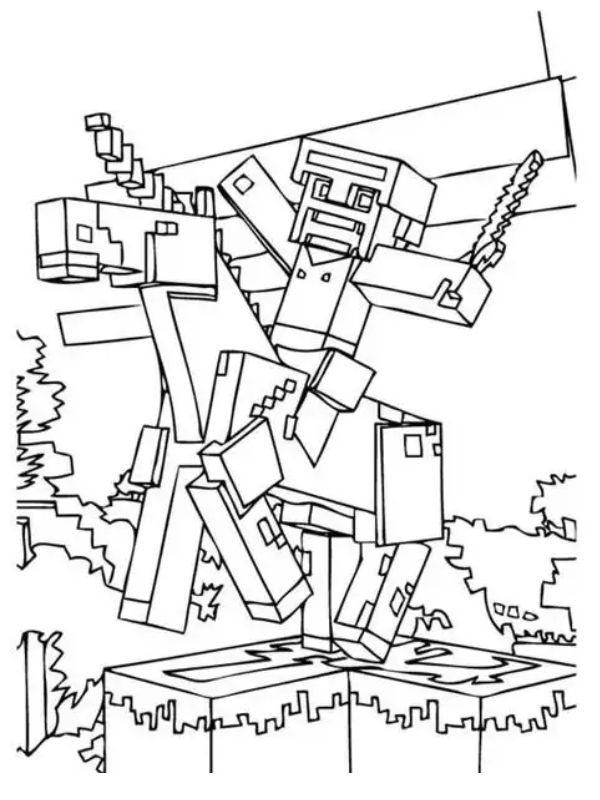 tô màu minecraft 2