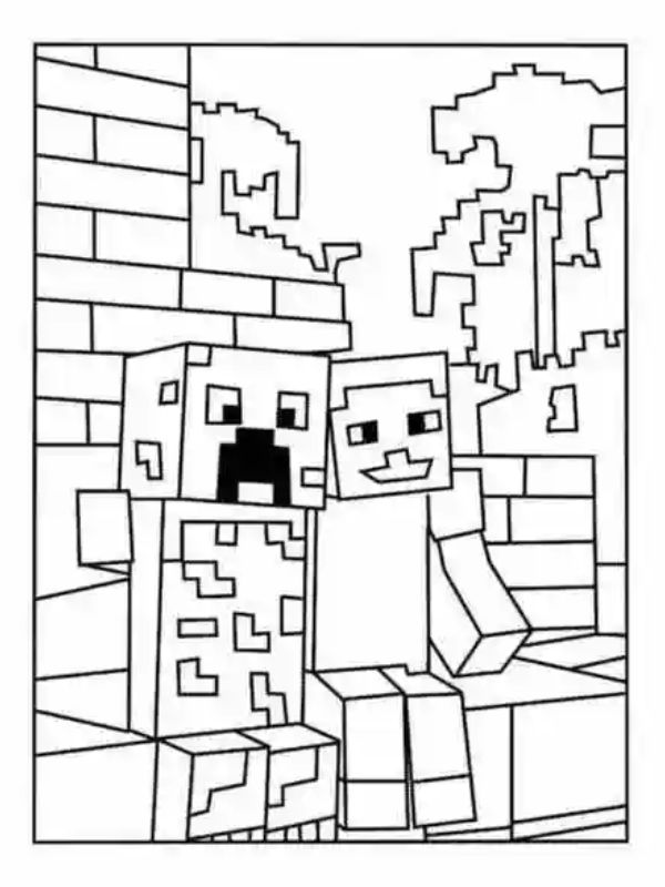 tô màu minecraft 21