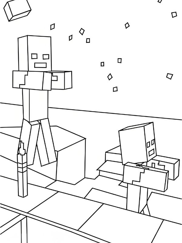 tô màu minecraft 22