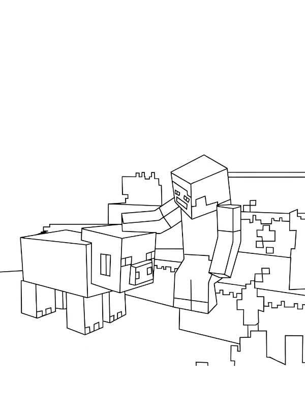 tô màu minecraft 30