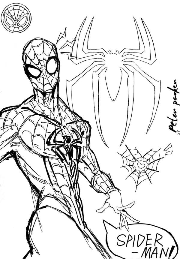 tô màu người nhện 1