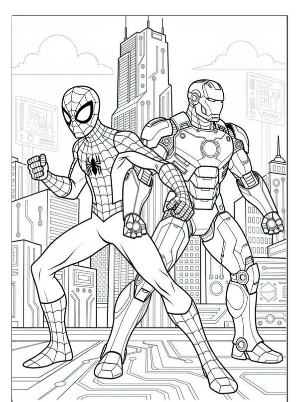 tô màu người nhện 11