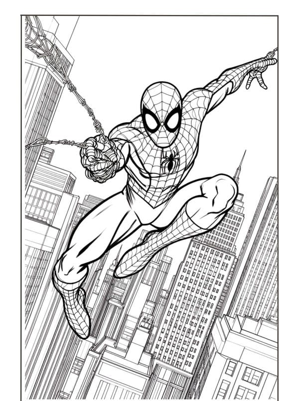 tô màu người nhện 15