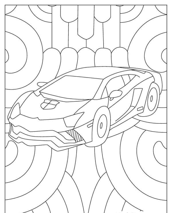 tô màu ô tô Lamborghini 10