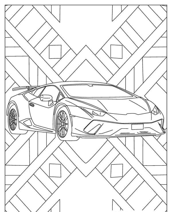 tô màu ô tô Lamborghini 3