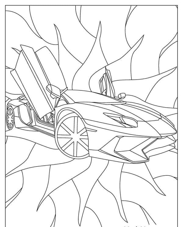 tô màu ô tô Lamborghini 6