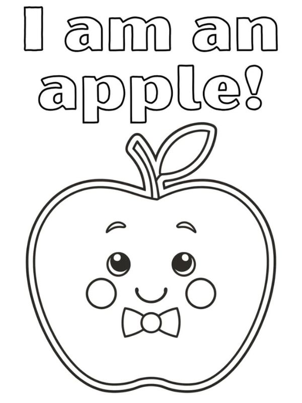 tô màu quả táo 1