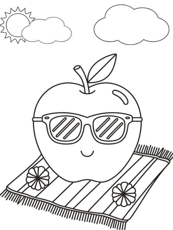 tô màu quả táo 11