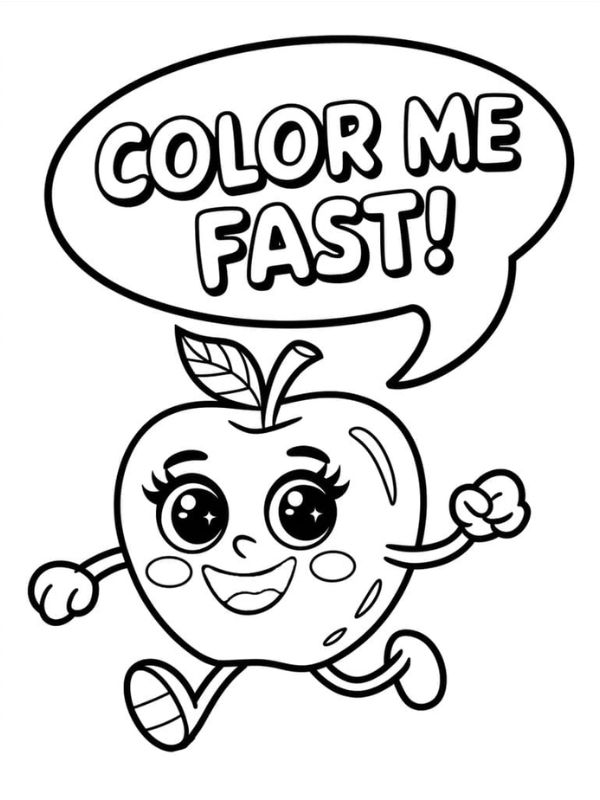 tô màu quả táo 12