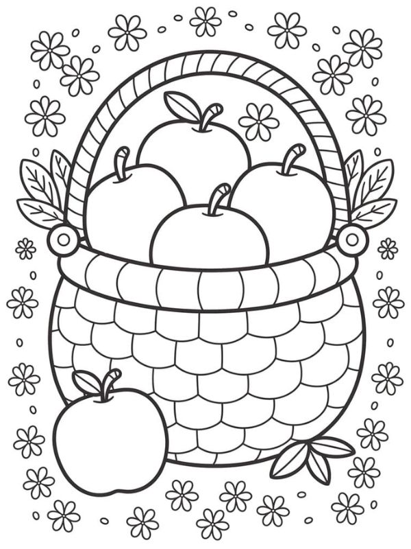 tô màu quả táo 16