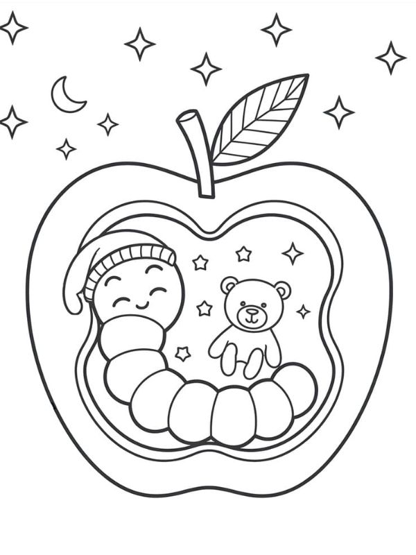 tô màu quả táo 19