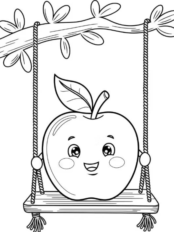 tô màu quả táo 31