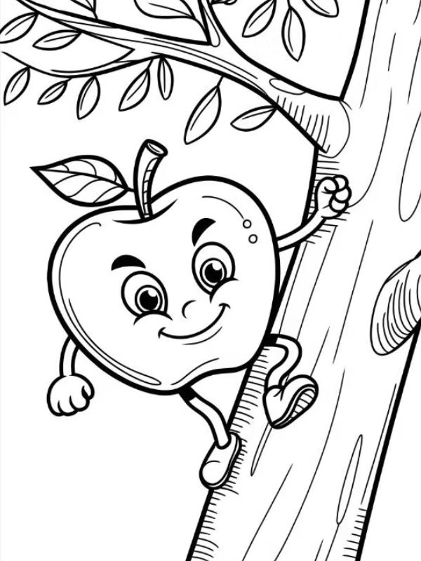 tô màu quả táo 32