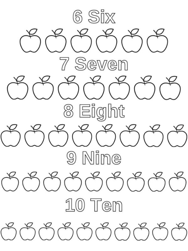 tô màu quả táo 4