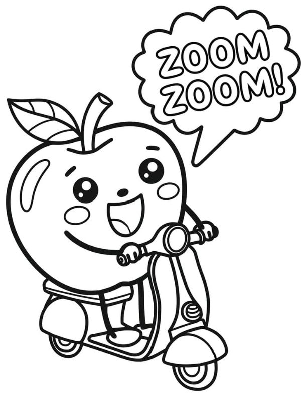 tô màu quả táo 6