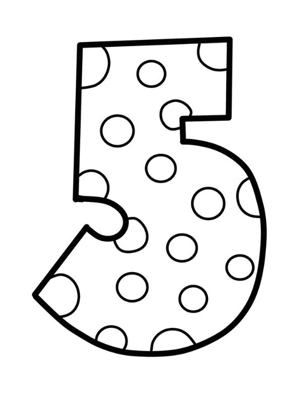 tô màu số 1 đến 5