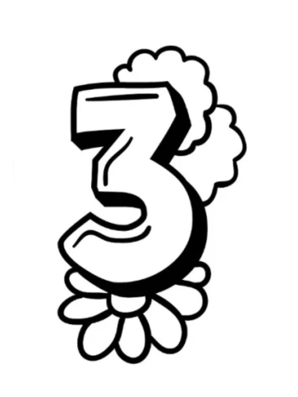 tô màu số 3 8