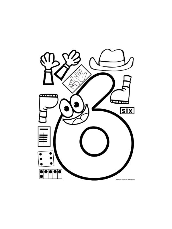 tô màu số 6 18