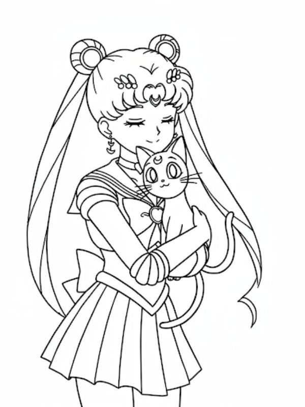 tô màu thủy thủ mặt trăng 11