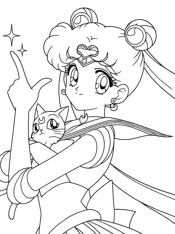 tô màu thủy thủ mặt trăng 13