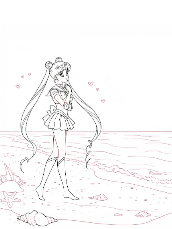 tô màu thủy thủ mặt trăng 22