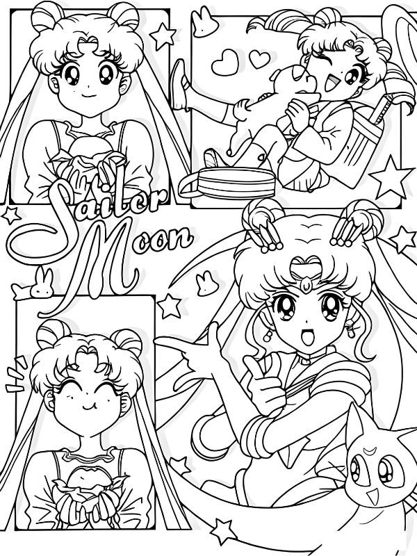 tô màu thủy thủ mặt trăng 27