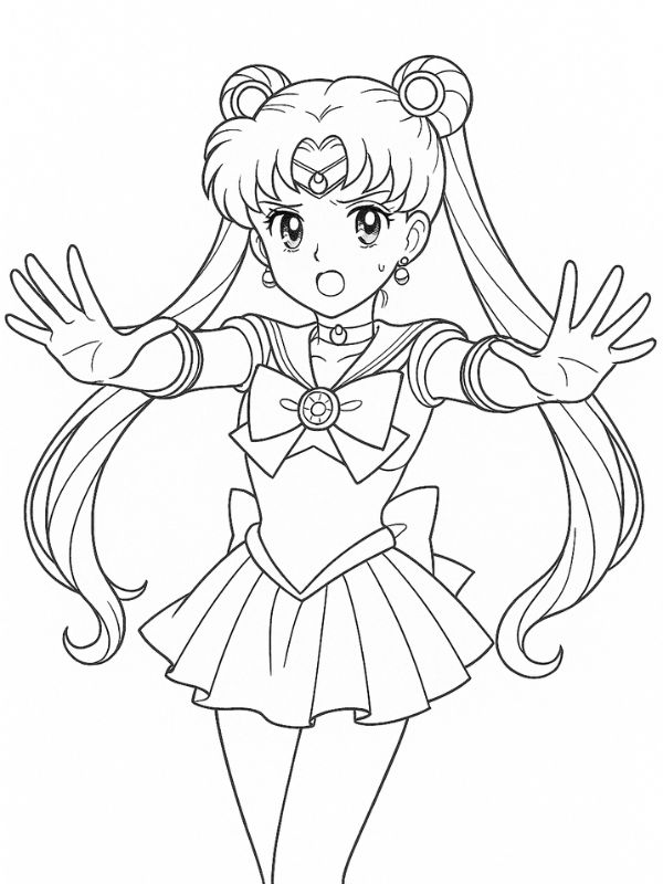 tô màu thủy thủ mặt trăng 9