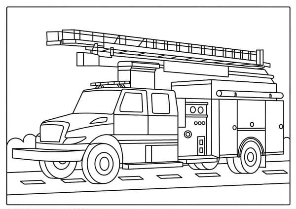 tô màu xe cứu hỏa 12