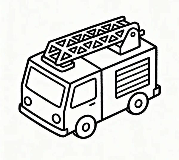 tô màu xe cứu hỏa 2