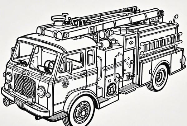 tô màu xe cứu hỏa 23