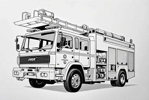 tô màu xe cứu hỏa 24