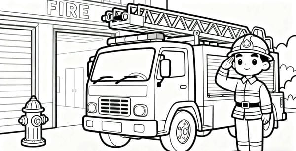 tô màu xe cứu hỏa 26
