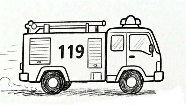 tô màu xe cứu hỏa 27