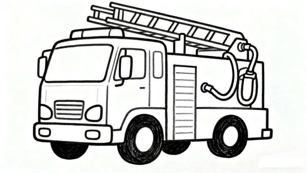 tô màu xe cứu hỏa 28