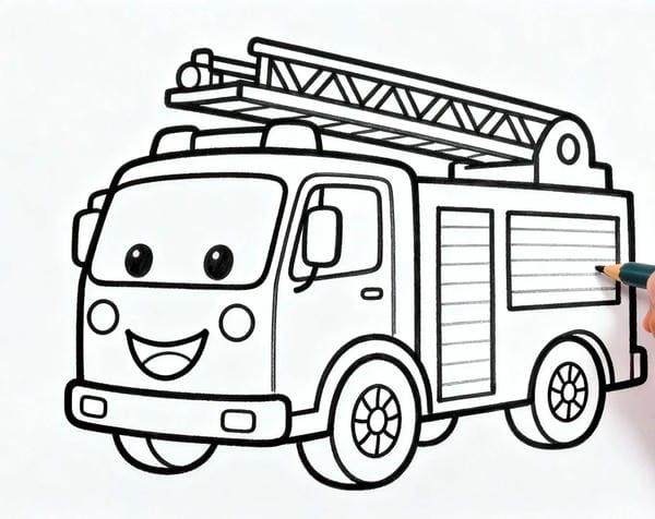 tô màu xe cứu hỏa 29