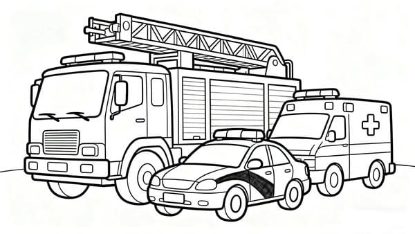 tô màu xe cứu hỏa 30