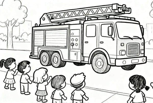 tô màu xe cứu hỏa 31