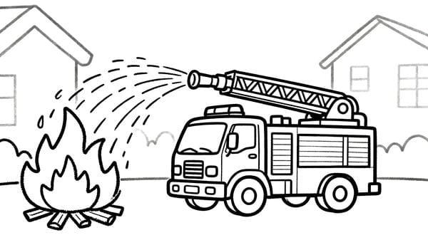 tô màu xe cứu hỏa 34