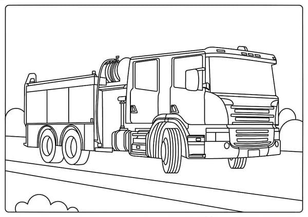 tô màu xe cứu hỏa 6