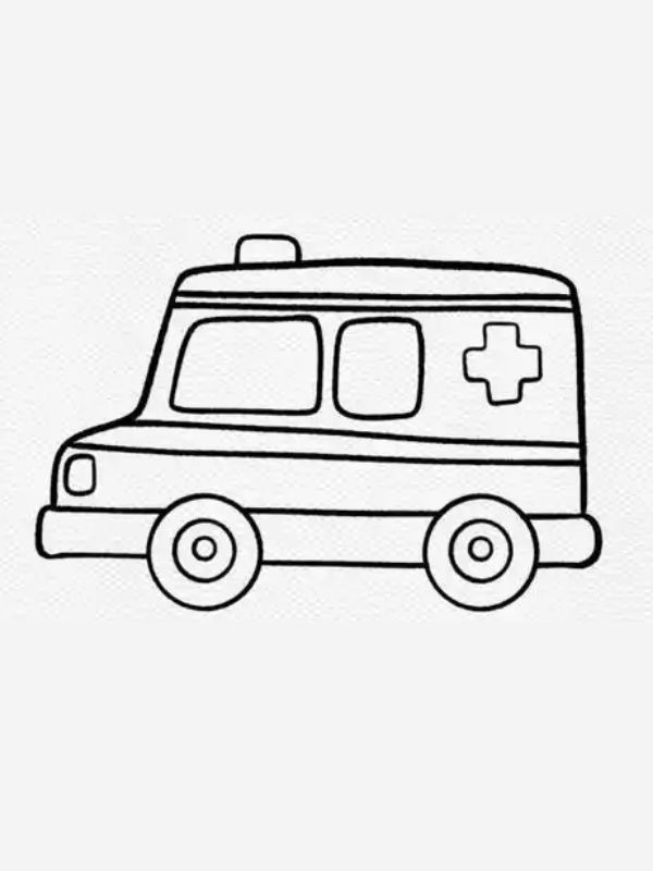 tô màu xe cứu thương 10