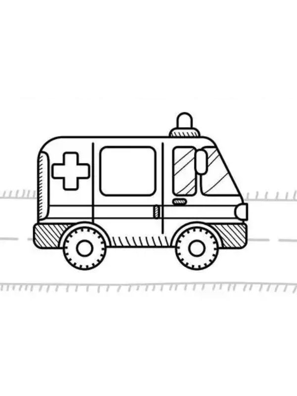 tô màu xe cứu thương 11